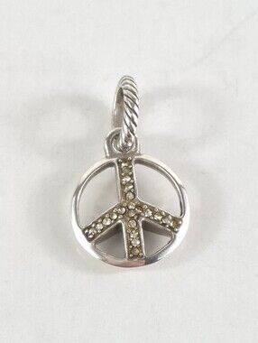 Brighton Crystal Peace Sign Charm